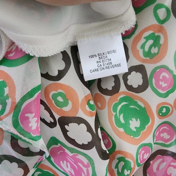 BCBGMaxAzria 100% Silk Floral Sequins Boho Dress Size 2 - Picture 10 of 10